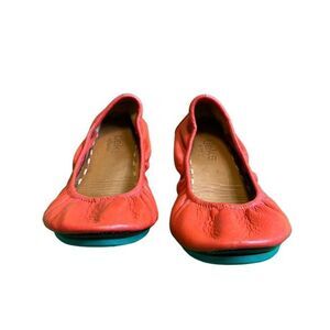 Tieks by Gavrielli Women's Size 7 Poppy Red Leather Ballet Flats Shoes